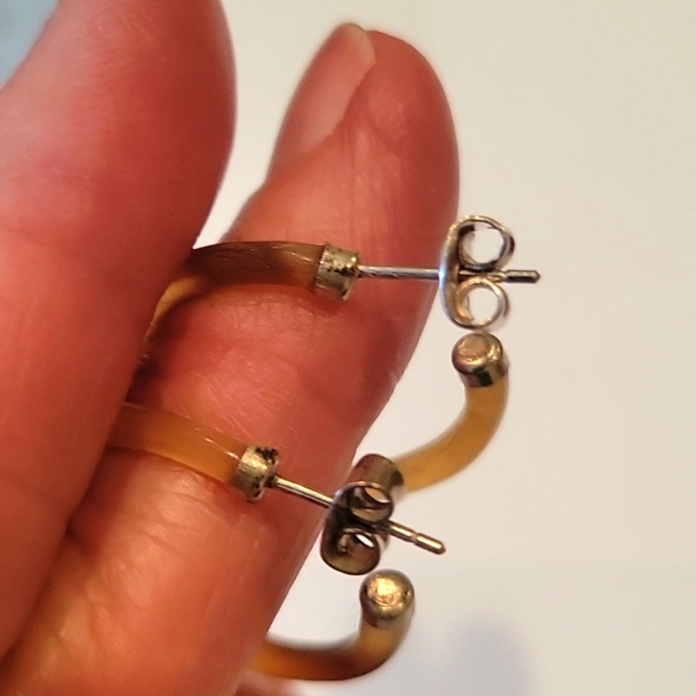 925 silver post and caps on earrings bone? - Picture 2 of 6